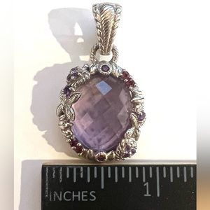 Judith Ripka Amethyst & Garnet Pendent